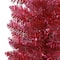 6ft. Pre-Lit Red Tinsel Artificial Tree, Clear Lights